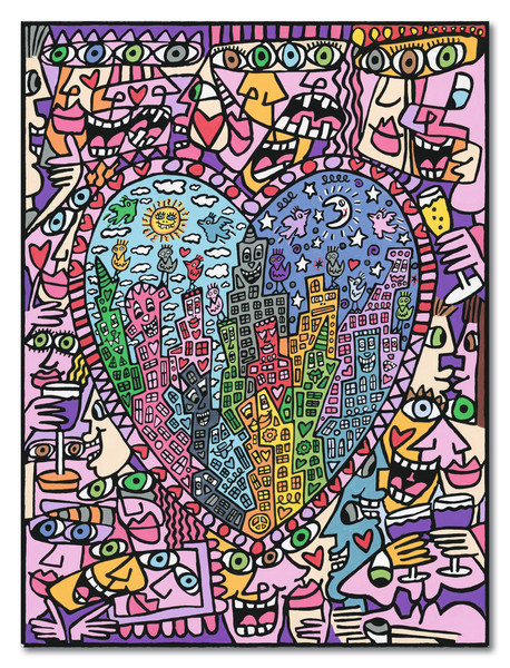 Ravensburger Malen nach Zahlen Serie Premium 30 x 40 cm - Rizzi: It's Heart Not To Love My City