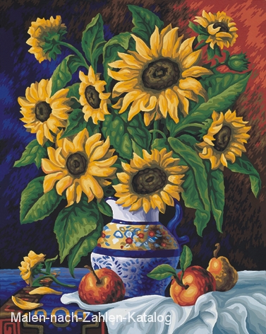 Schipper Malen nach Zahlen Meisterklasse Premium 40 x 50 cm - Stillleben mit Sonnenblumen