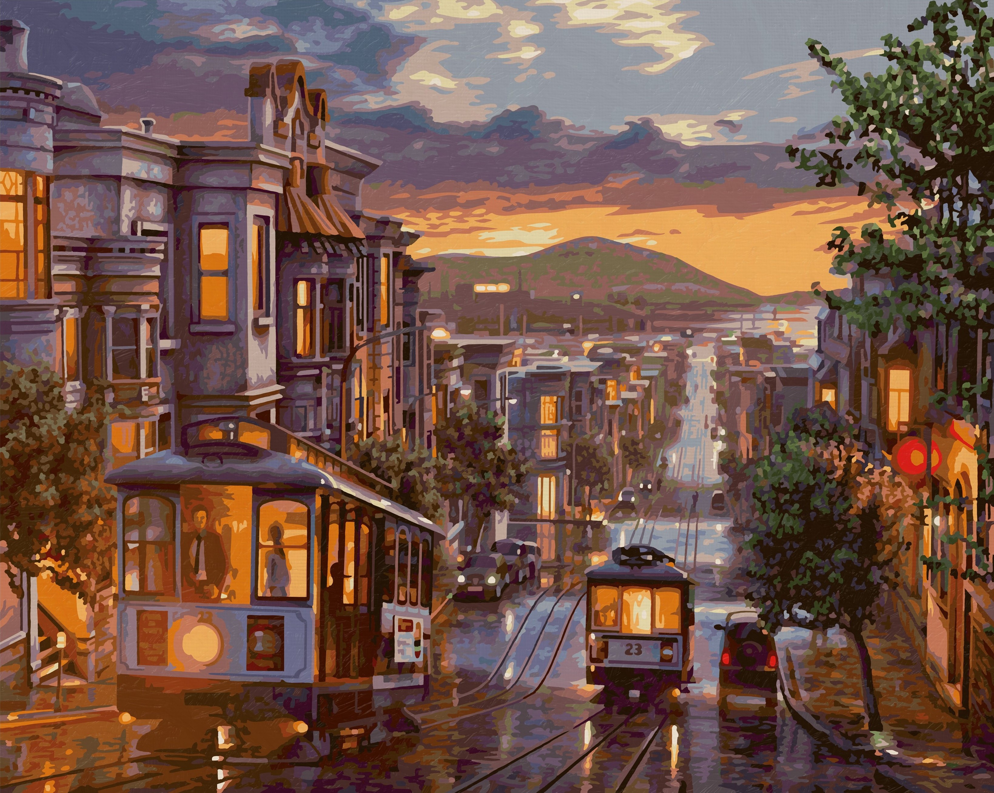 Schipper Malen nach Zahlen Premium 50 x 40 cm - Abend in San Francisco