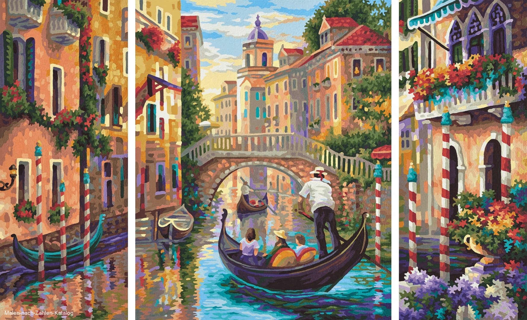 Schipper Malen nach Zahlen Triptychon - Venedig - Die Stadt in der Lagune